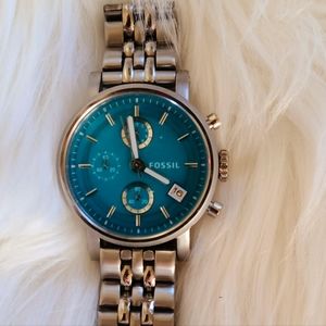 WOMEN'S FOSSIL WATCH BRILLIANT BLUE FACED